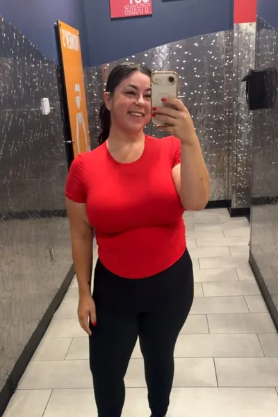 Jill hoy, entrenando en el gym tras su transformación